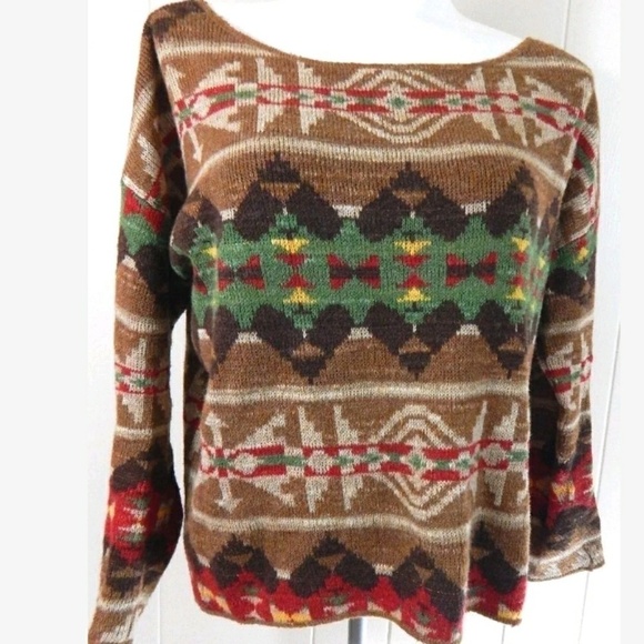 Denim & Supply RL Southwestern Boxy Sweater - Picture 1 of 3